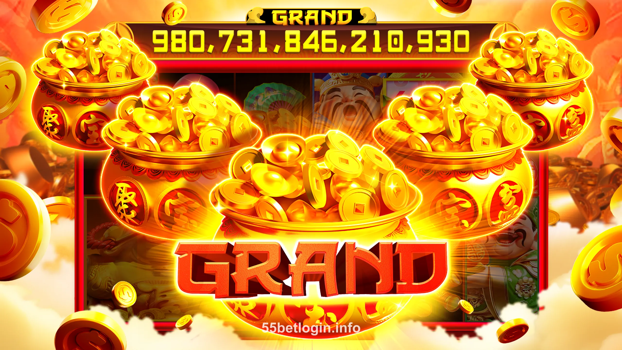Seção de promoções e bônus do 55bet